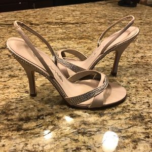Nina Satin Rhinestone Heels